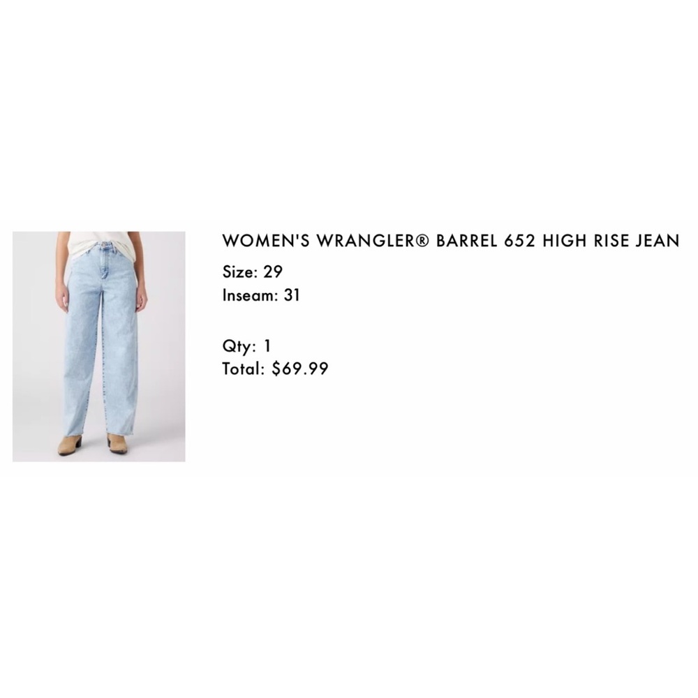 Women’s Wrangler Barrel 652 High Rise Jeans - Picture 5 of 5